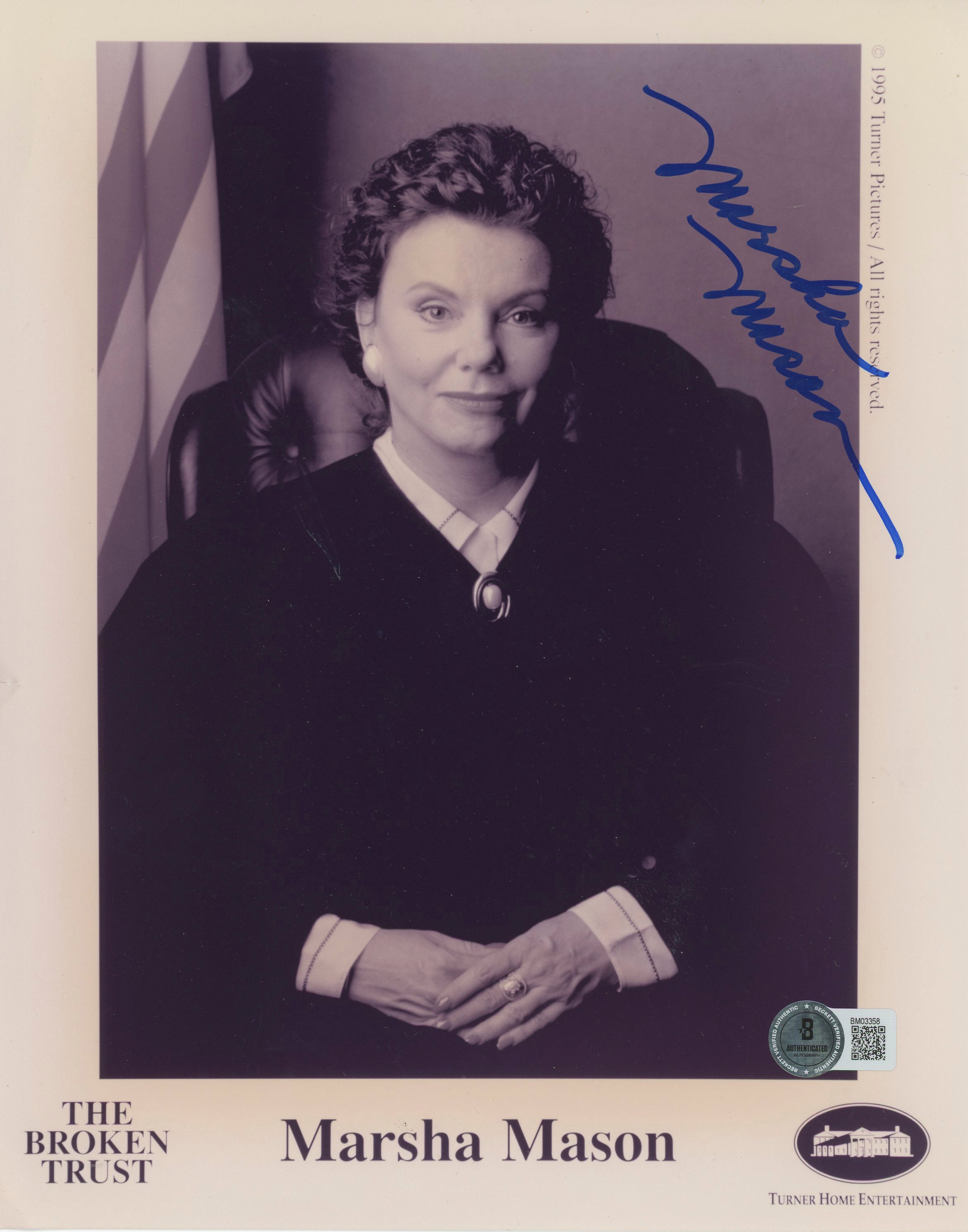 Marsha Mason The Broken Trust Authentic Signed 8x10 Photo BAS #BM03358