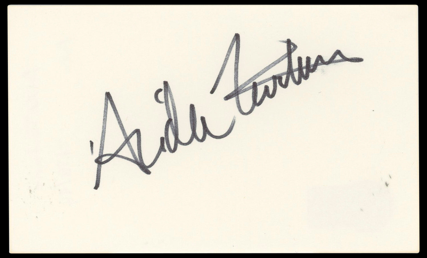 Aida Turturro The Sopranos Authentic Signed 3x5 Index Card BAS #BN33297