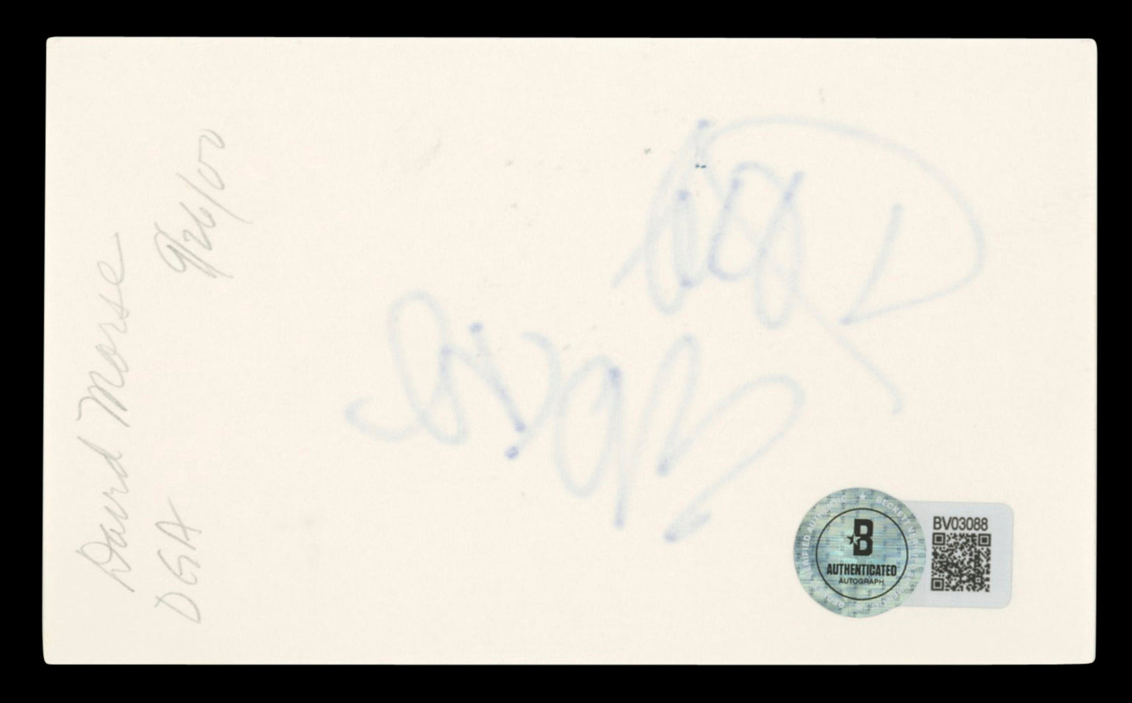 David Morse St. Elsewhere Authentic Signed 3x5 Index Card BAS #BV03088