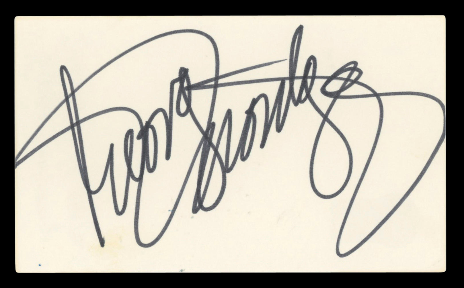 George Montgomery The Cisco Kid Authentic Signed 3x5 Index Card BAS #BV03090