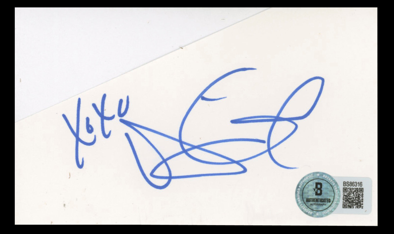 Maggie Gyllenhaal Batman The Dark Knight Signed 3x5 Index Card BAS #BD86316