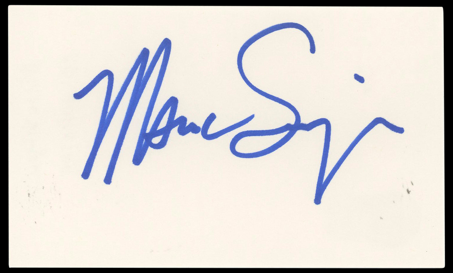 Marc Singer The Beastmaster Authentic Signed 3x5 Index Card BAS #BN33302