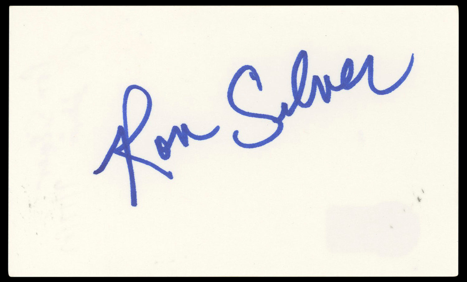 Ron Silver Timecop Authentic Signed 3x5 Index Card Autographed BAS #BN33305
