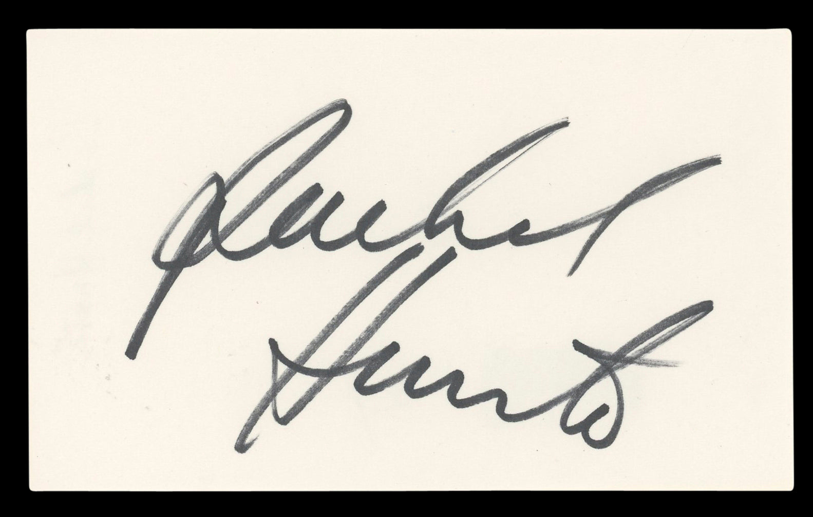 Rachel Hunter Vogue Magazine Authentic Signed 3x5 Index Card BAS #BL96950