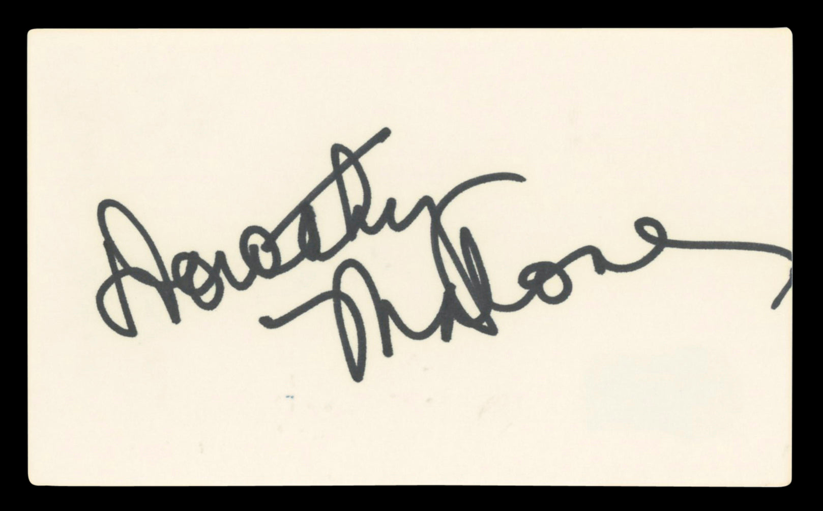Dorothy Malone The Big Sleep Authentic Signed 3x5 Index Card BAS #BV03456