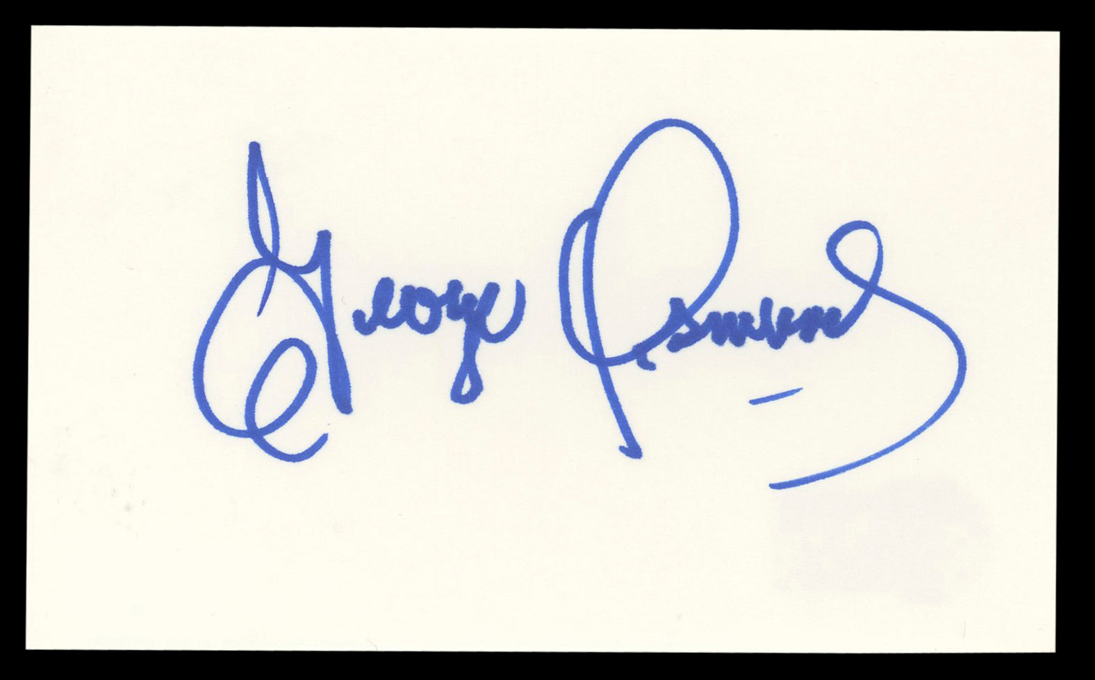 George Osmond Osmonds Authentic Signed 3x5 Index Card Autographed BAS #BL98827