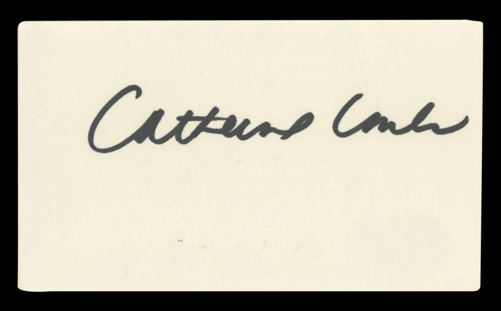Catherine Coulson Twin Peaks Authentic Signed 3x5 Index Card BAS #BV03458
