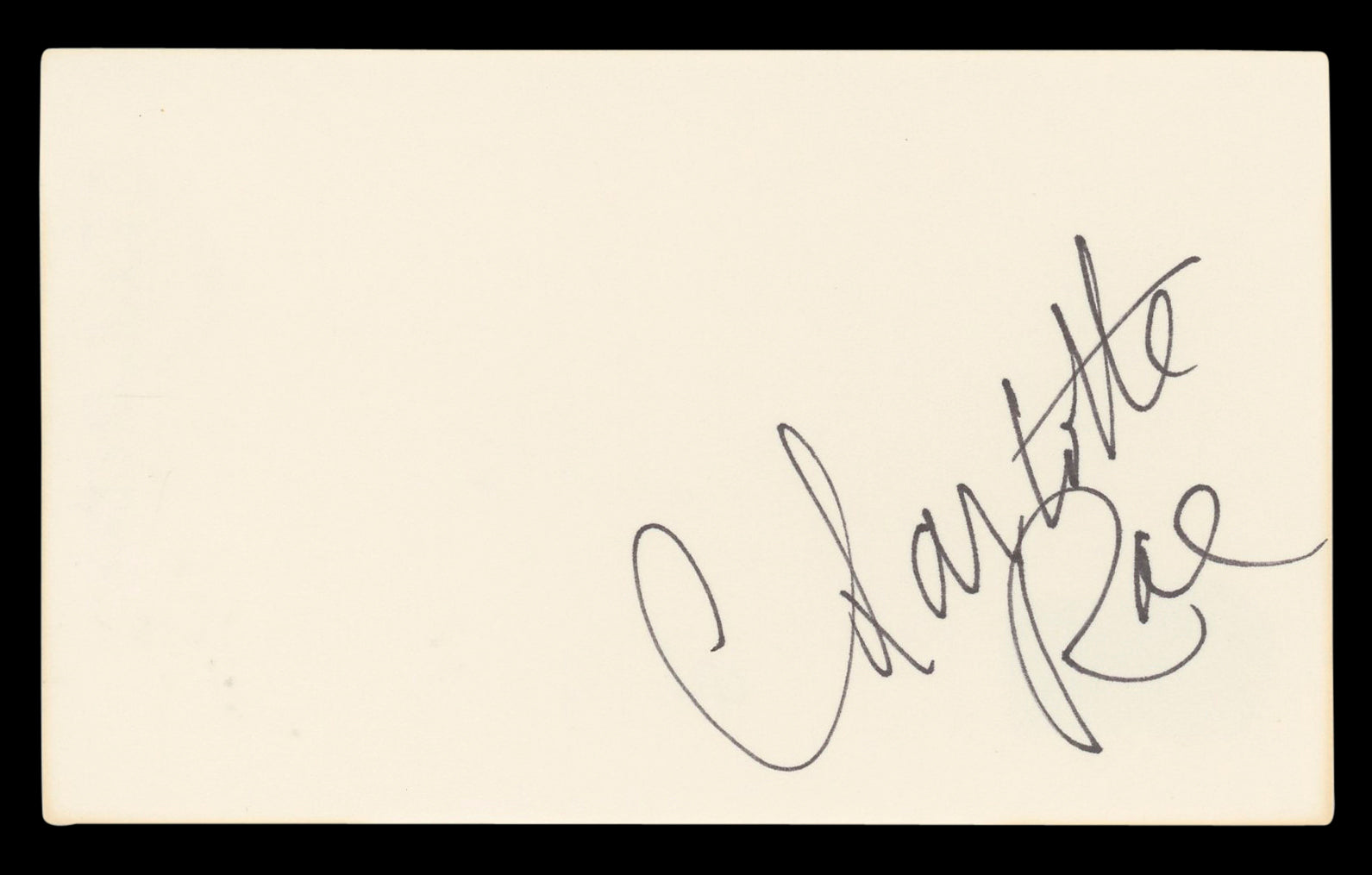 Charlotte Rae The Facts of Life Authentic Signed 3x5 Index Card BAS #BL96723