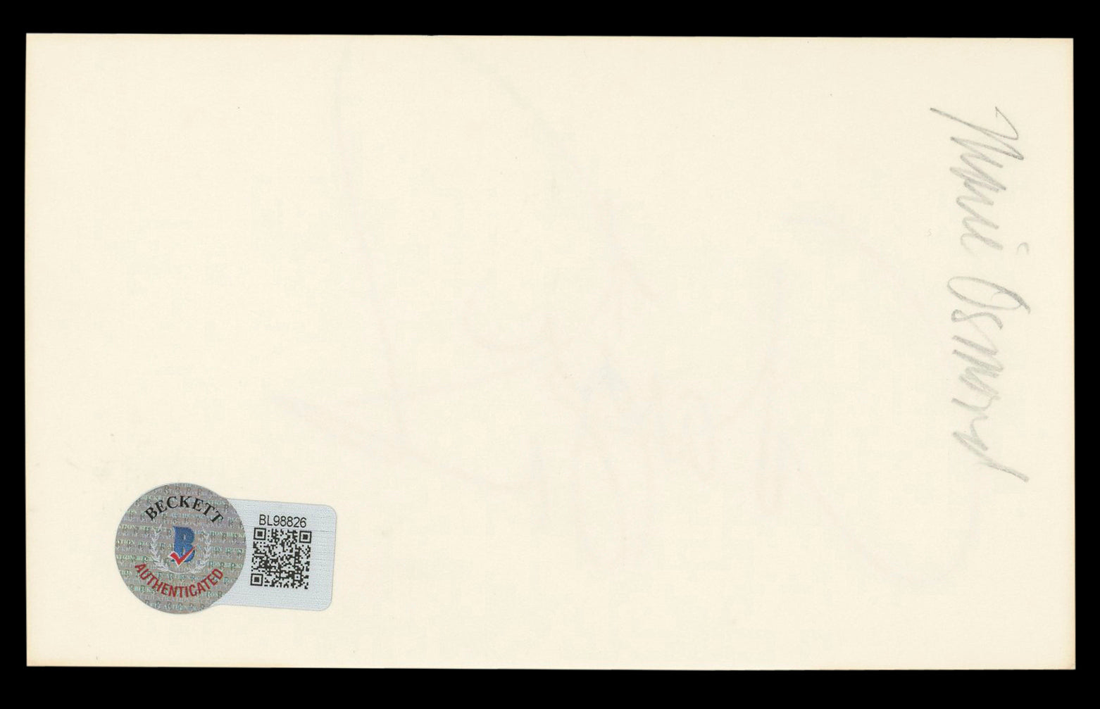 Marie Osmond Donny and Marie Authentic Signed 3x5 Index Card BAS #BL98826