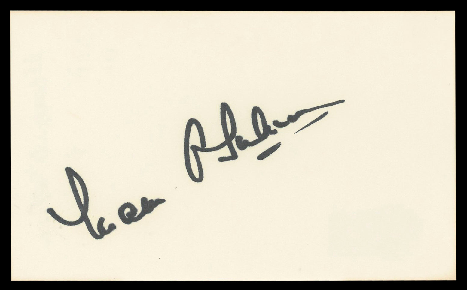 Maureen O'Sullivan The Thin Man Authentic Signed 3x5 Index Card BAS #BL98825