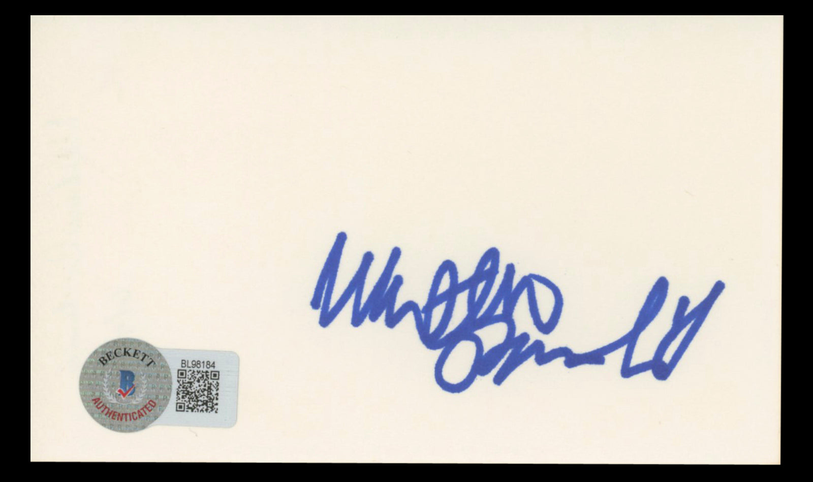 Matthew Broderick Ferris Bueller's Day Off Signed 3x5 Index Card BAS #BL98184