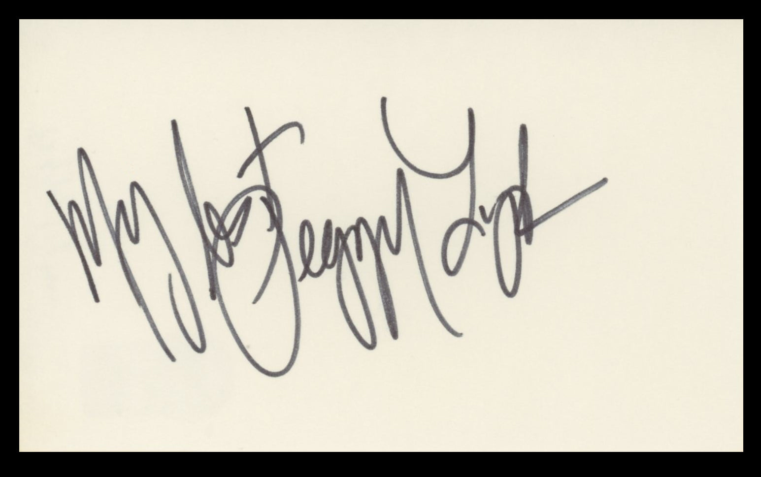Peggy Lipton The Mod Squad My Best Authentic Signed 3x5 Index Card BAS #BV59031