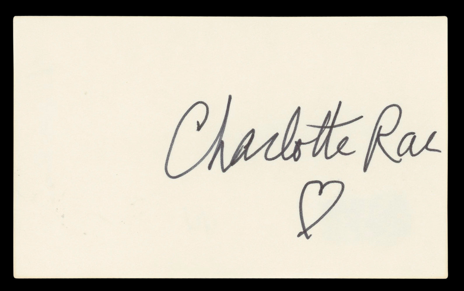 Charlotte Rae The Facts of Life Authentic Signed 3x5 Index Card BAS #BL96724