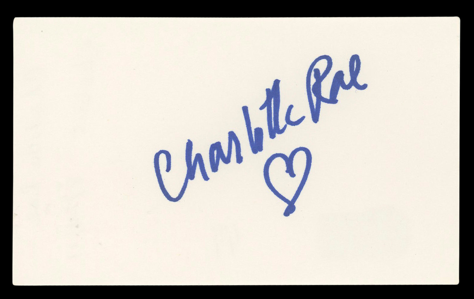 Charlotte Rae The Facts of Life Authentic Signed 3x5 Index Card BAS #BL96726