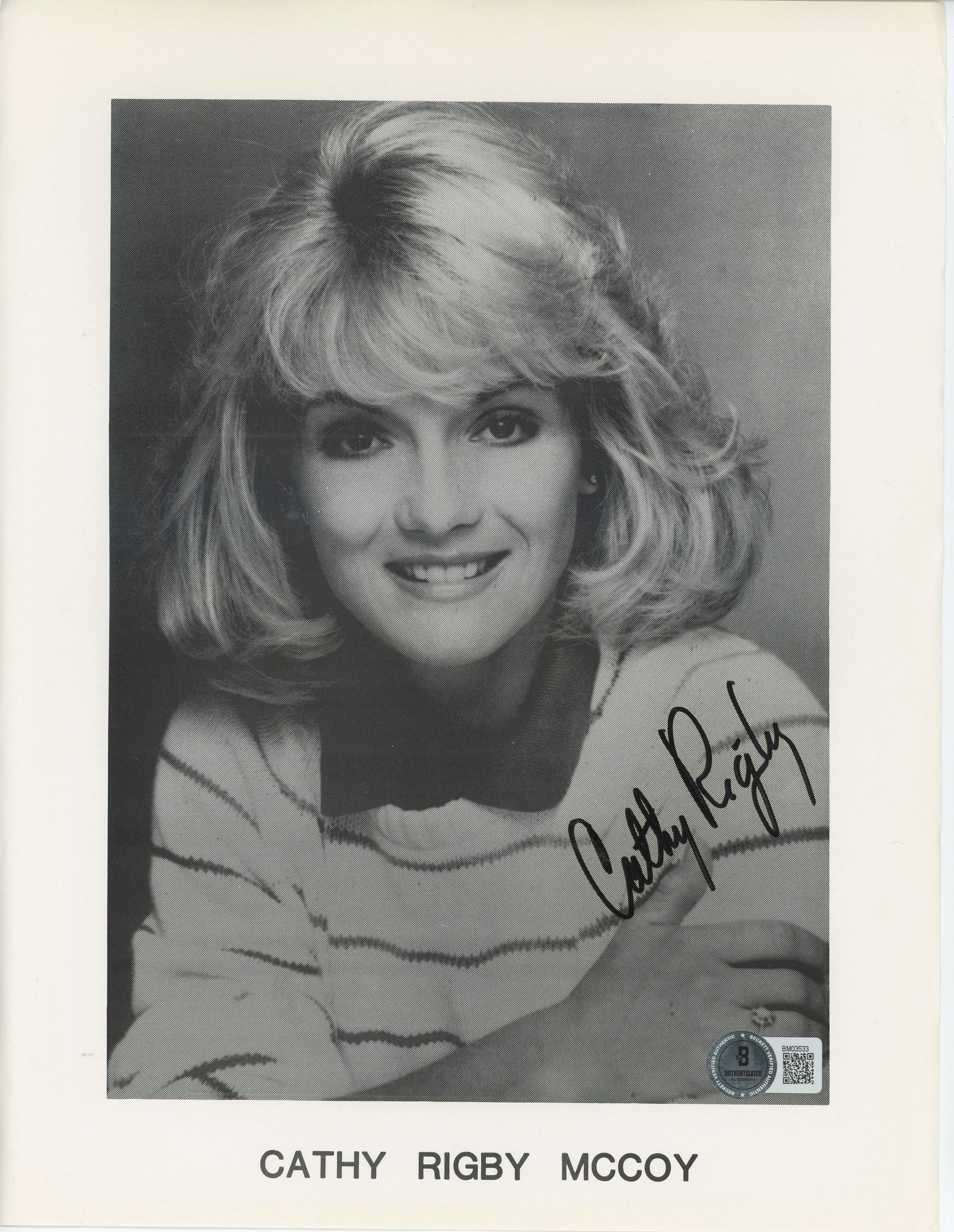 Cathy Rigby The Six Million Dollar Man Signed 8.5x11 Photo BAS #BM03533