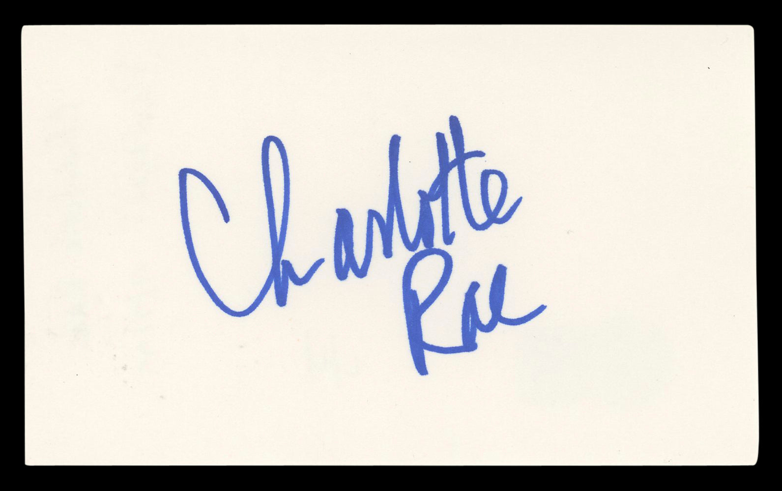 Charlotte Rae The Facts of Life Authentic Signed 3x5 Index Card BAS #BL96728