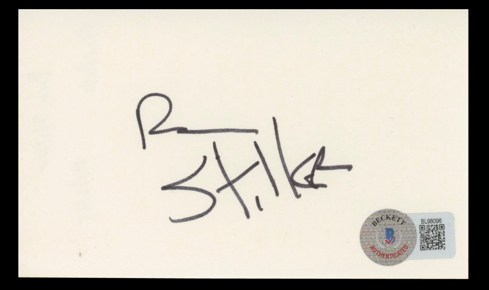 Ben Stiller Zoolander Authentic Signed 3x5 Index Card Autographed BAS #BL98096