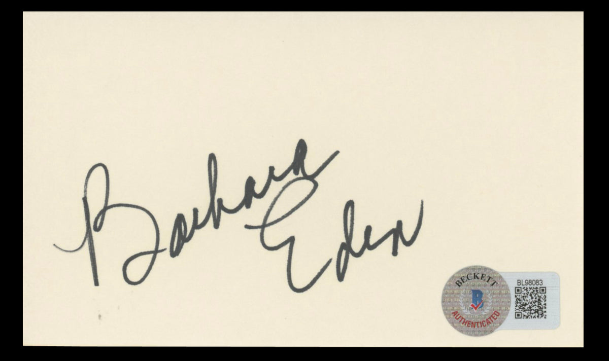 Barbara Eden I Dream of Jeannie Authentic Signed 3x5 Index Card BAS #BL98083