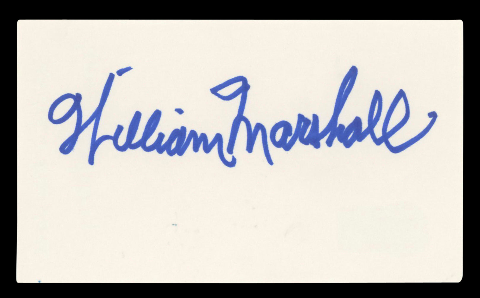 William Marshall Blacula Authentic Signed 3x5 Index Card BAS #BV03466