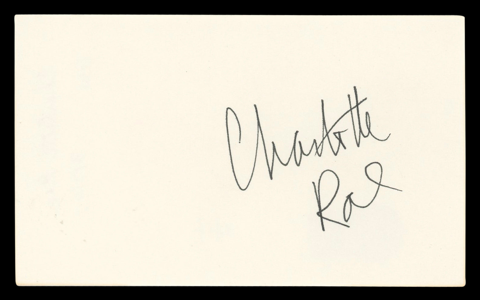 Charlotte Rae The Facts of Life Authentic Signed 3x5 Index Card BAS #BL96730