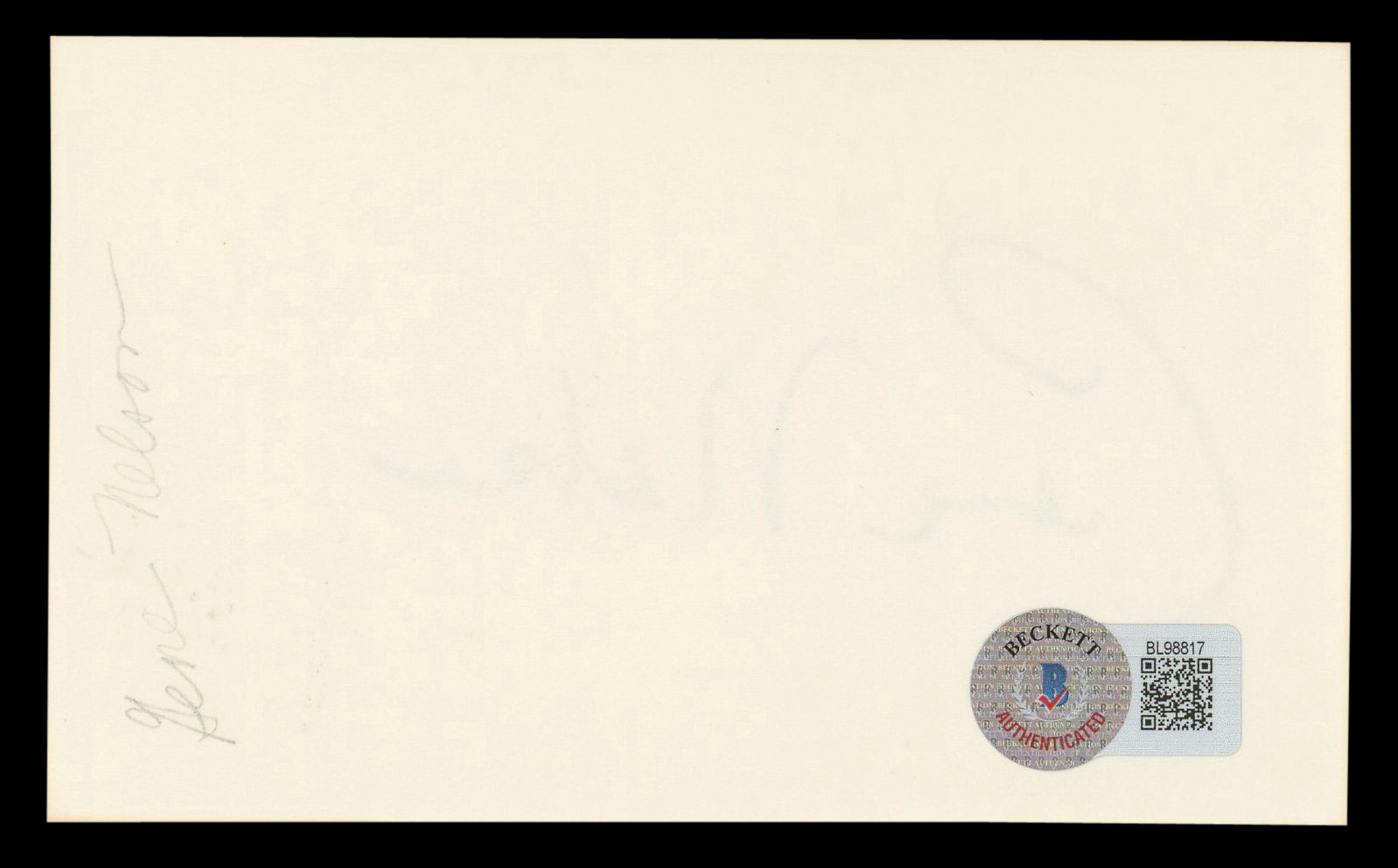 Gene Nelson Tea for Two Authentic Signed 3x5 Index Card Autographed BAS #BL98817