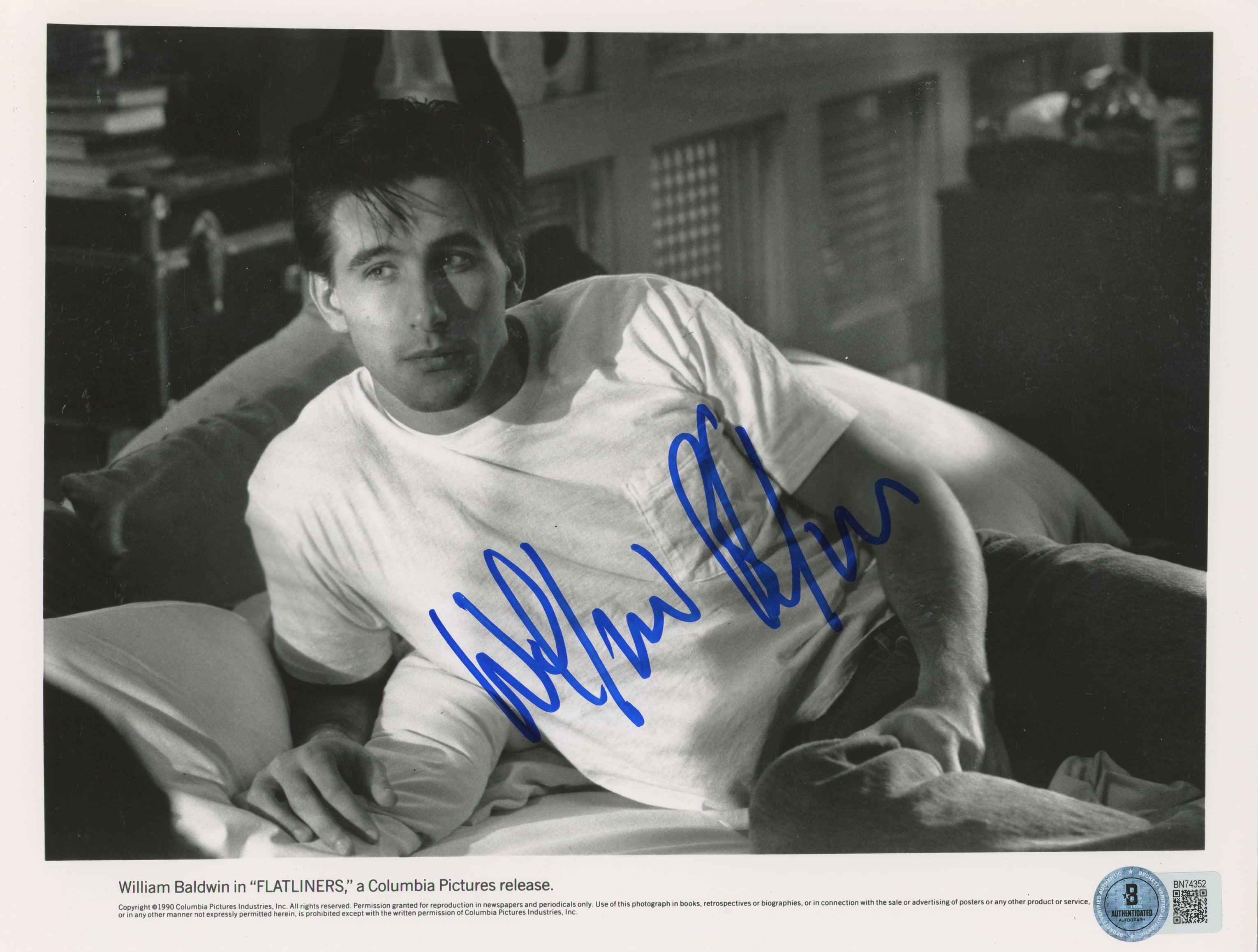 William Baldwin Flatliners Authentic Signed 8x10 Photo Autographed BAS #BN74352