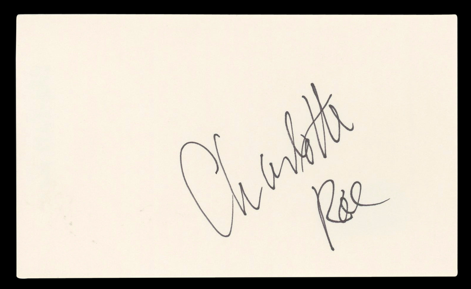 Charlotte Rae The Facts of Life Authentic Signed 3x5 Index Card BAS #BL96732