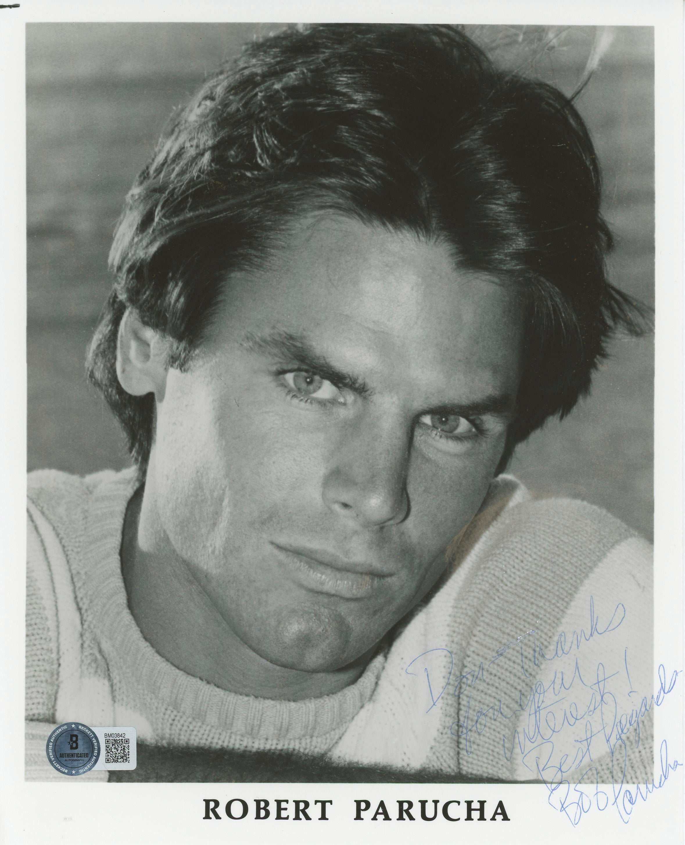 Robert Parucha Baywatch "Don Thanks" Authentic Signed 8x10 Photo BAS #BM03842