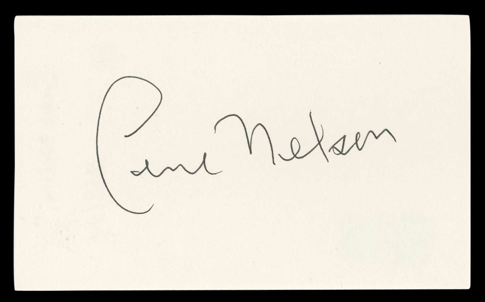 Gene Nelson Tea for Two Authentic Signed 3x5 Index Card Autographed BAS #BL98815