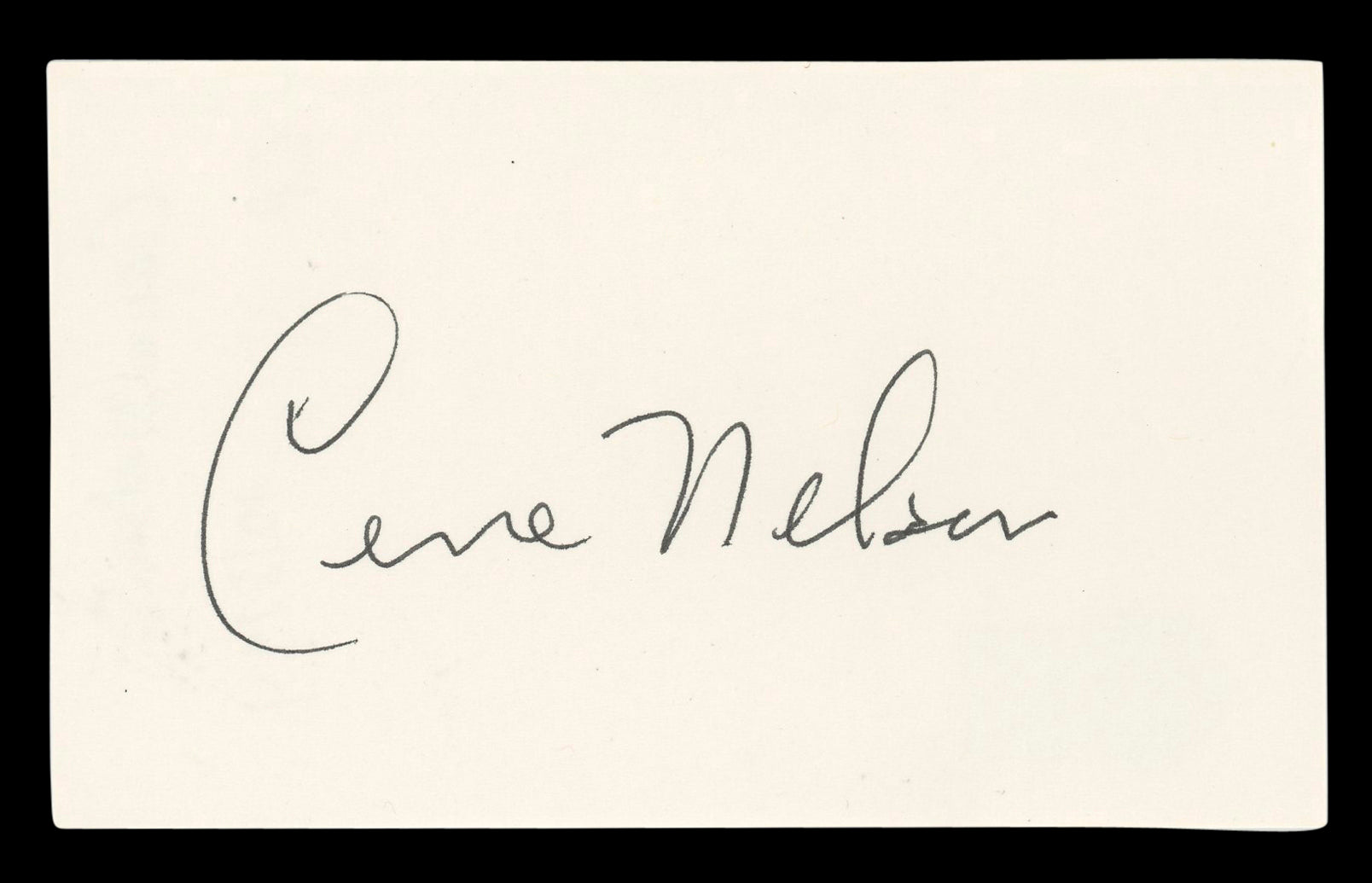 Gene Nelson Tea for Two Authentic Signed 3x5 Index Card Autographed BAS #BL98814