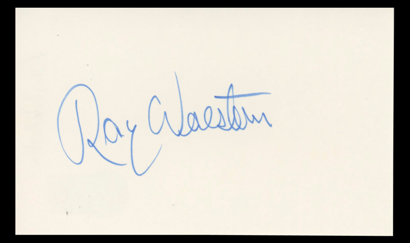 Ray Walston My Favorite Martian Authentic Signed 3x5 Index Card BAS #BT01219