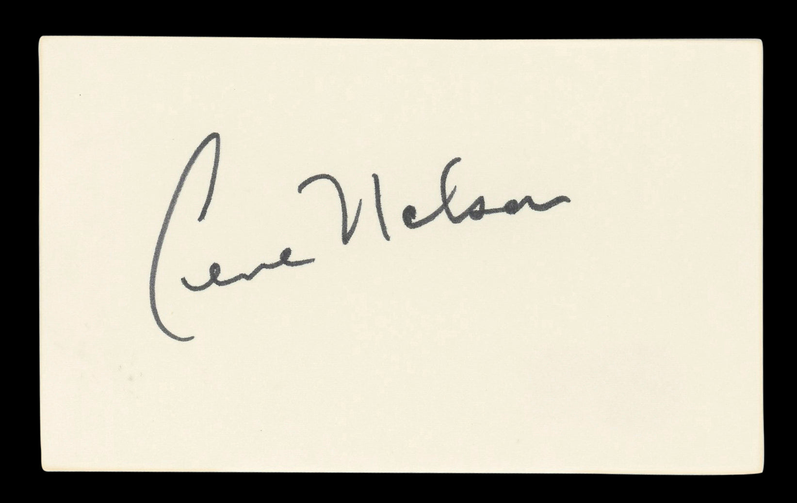 Gene Nelson Tea for Two Authentic Signed 3x5 Index Card Autographed BAS #BL98812