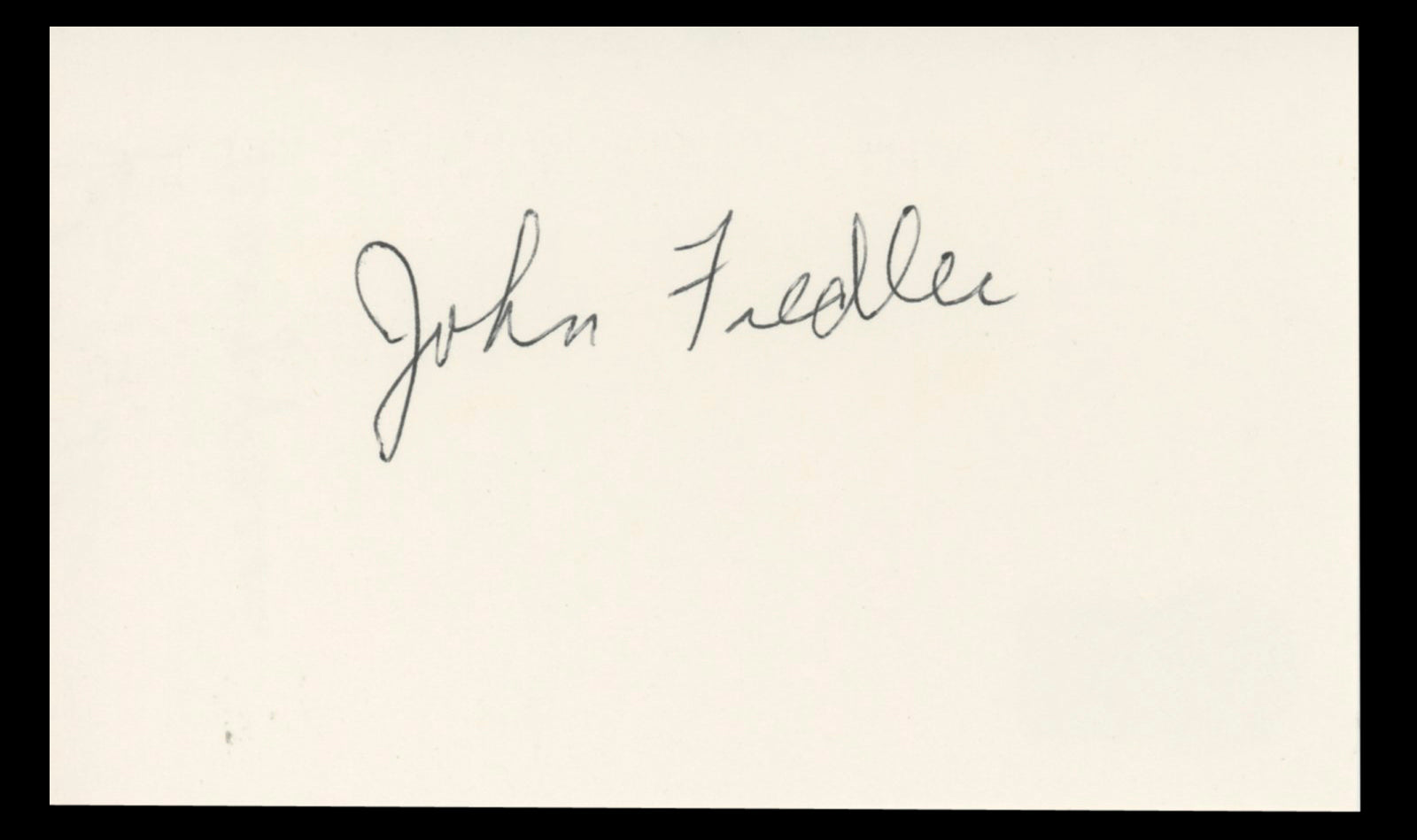 John Fiedler Winnie the Pooh Authentic Signed 3x5 Index Card BAS #BT01214