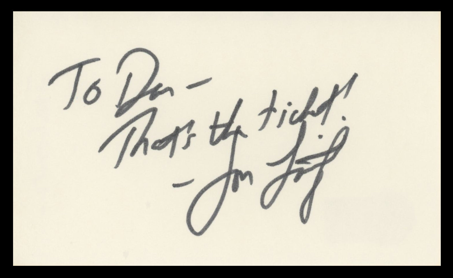 Jon Lovitz Saturday Night Live Authentic Signed 3x5 Index Card BAS #BV59018