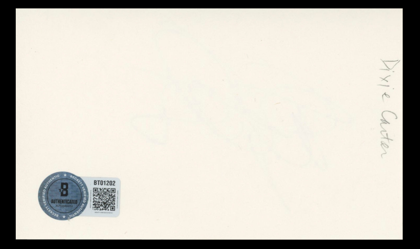 Dixie Carter Designing Women Authentic Signed 3x5 Index Card BAS #BT01202