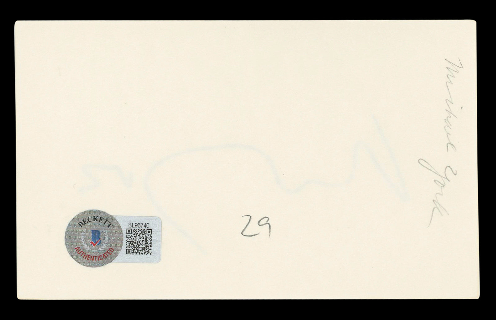 Michael York Romeo + Juliet Authentic Signed 3x5 Index Card BAS #BL96740