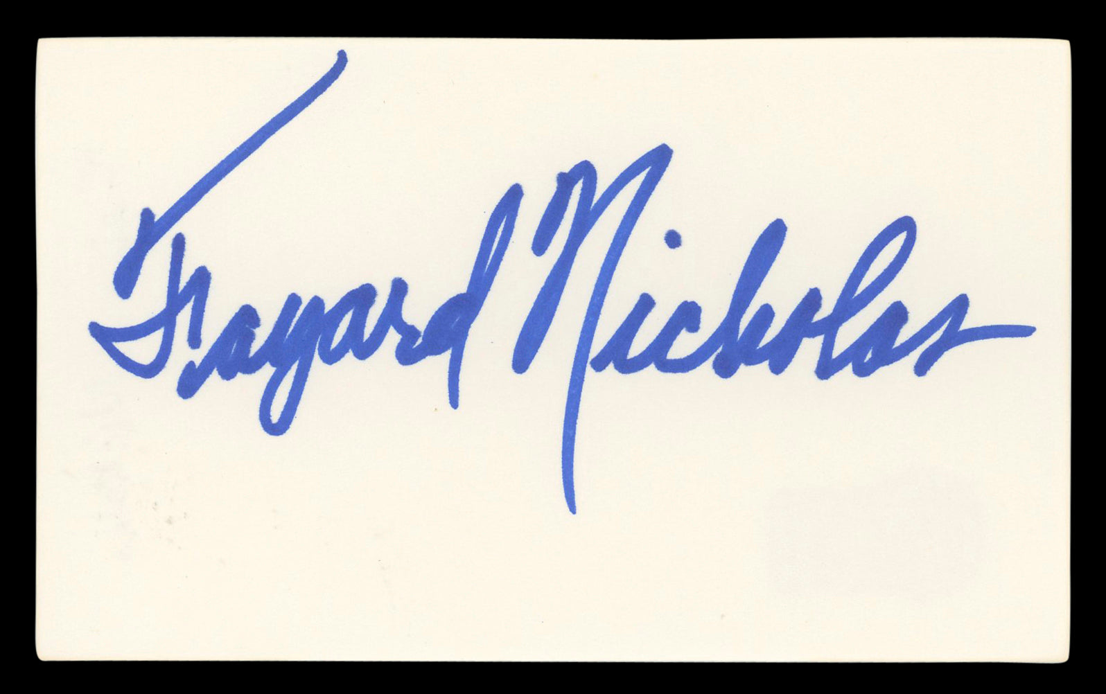Fayard Nicholas The Pirate Authentic Signed 3x5 Index Card BAS #BL98807