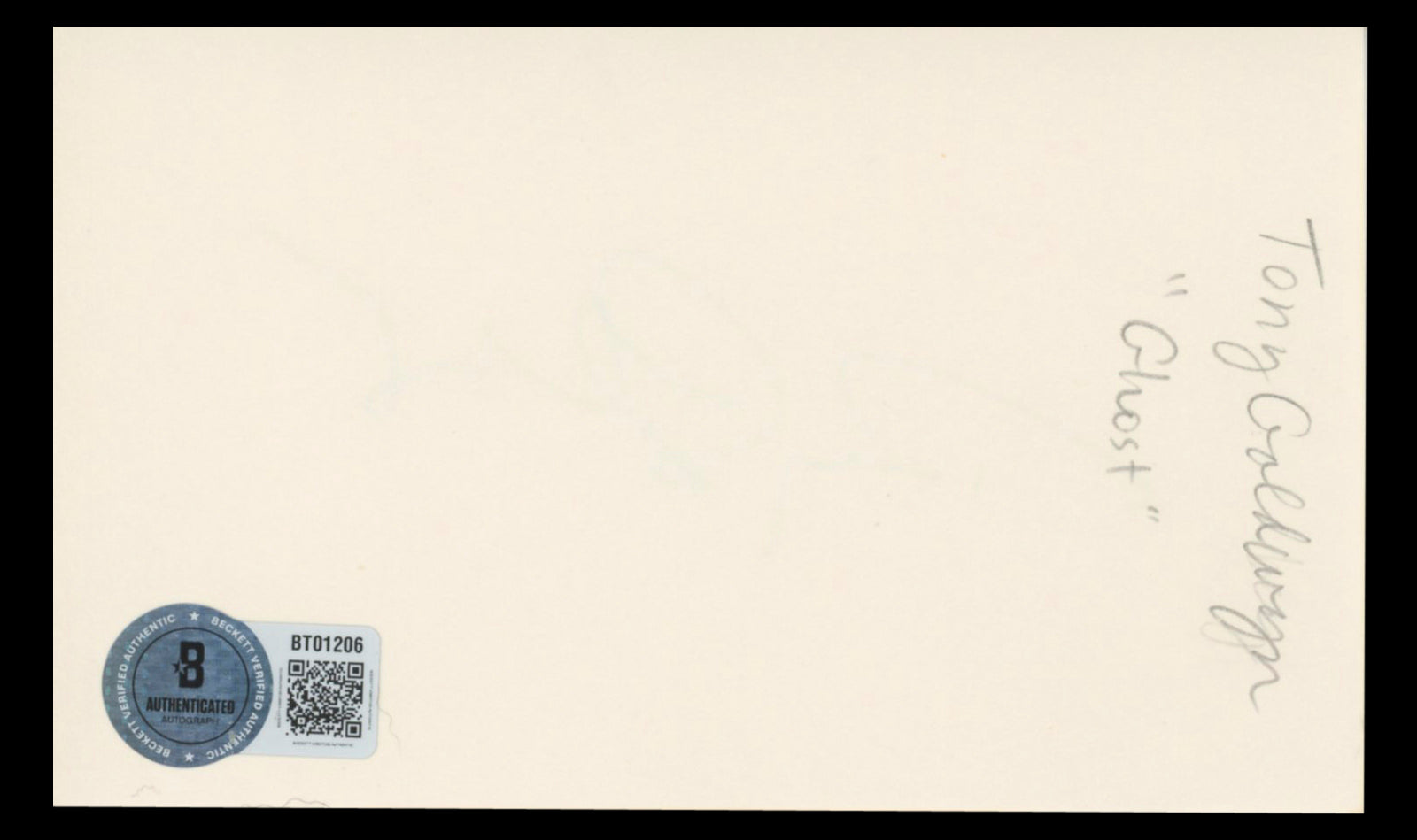 Tony Goldwyn Ghost Authentic Signed 3x5 Index Card Autographed BAS #BT01206