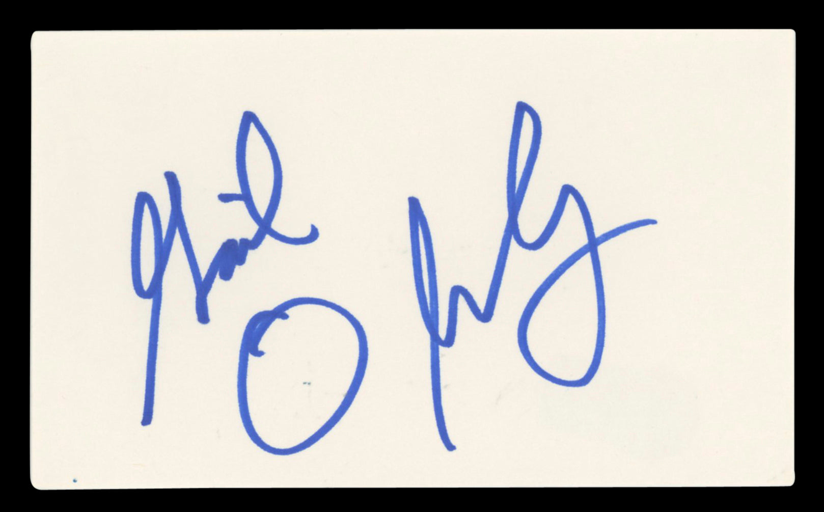 Gail O'Grady NYPD Blue Authentic Signed 3x5 Index Card Autographed BAS #BV03480