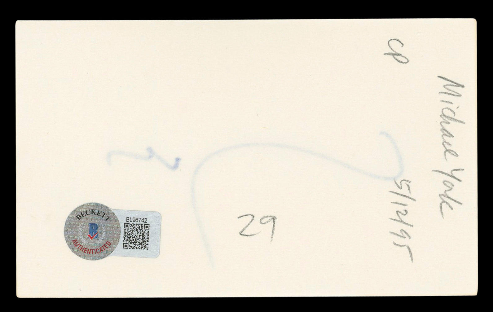 Michael York Romeo + Juliet Authentic Signed 3x5 Index Card BAS #BL96742