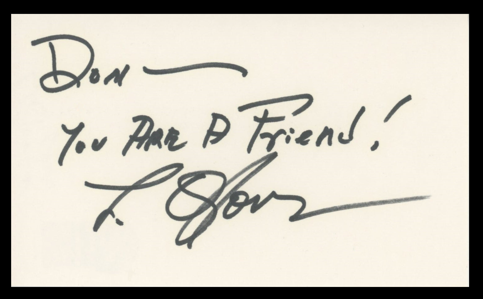 L.Q. Jones The Wild Bunch Authentic Signed 3x5 Index Card BAS #BV59011