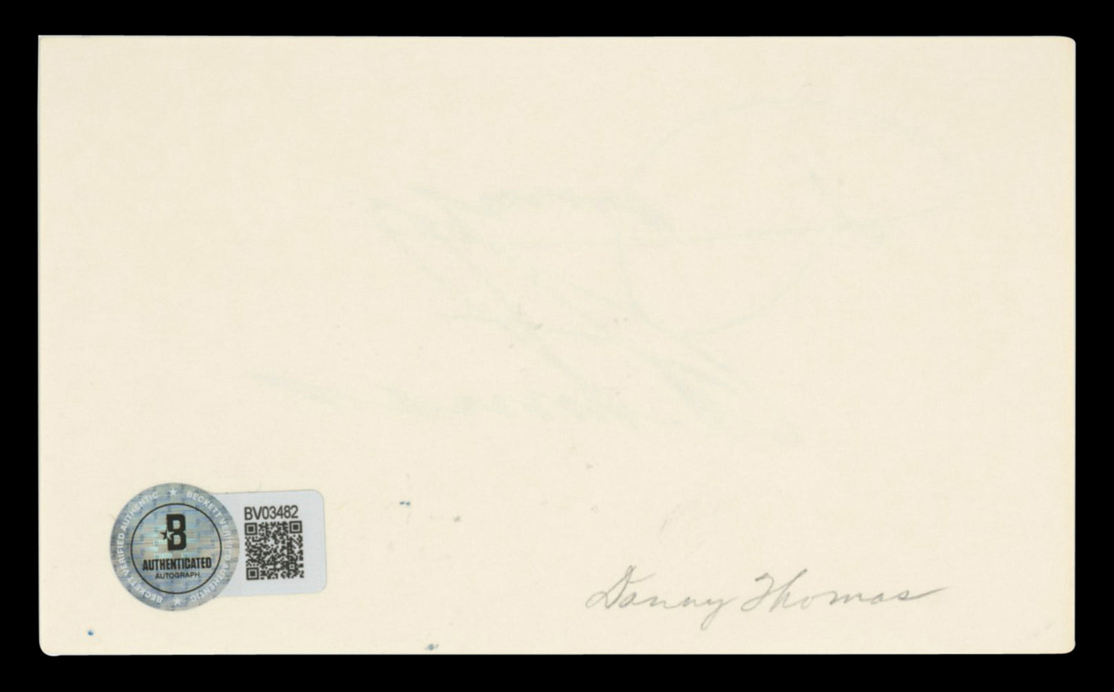 Danny Thomas The Danny Thomas Show Authentic Signed 3x5 Index Card BAS #BV03482