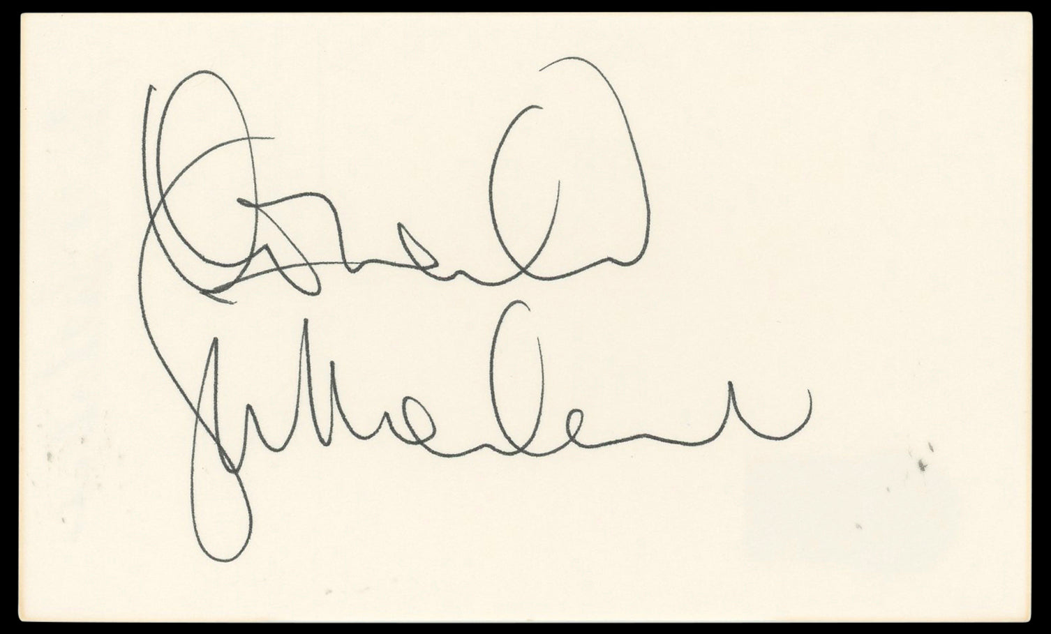 Donald Sutherland The Hunger Games Authentic Signed 3x5 Index Card BAS #BN33286