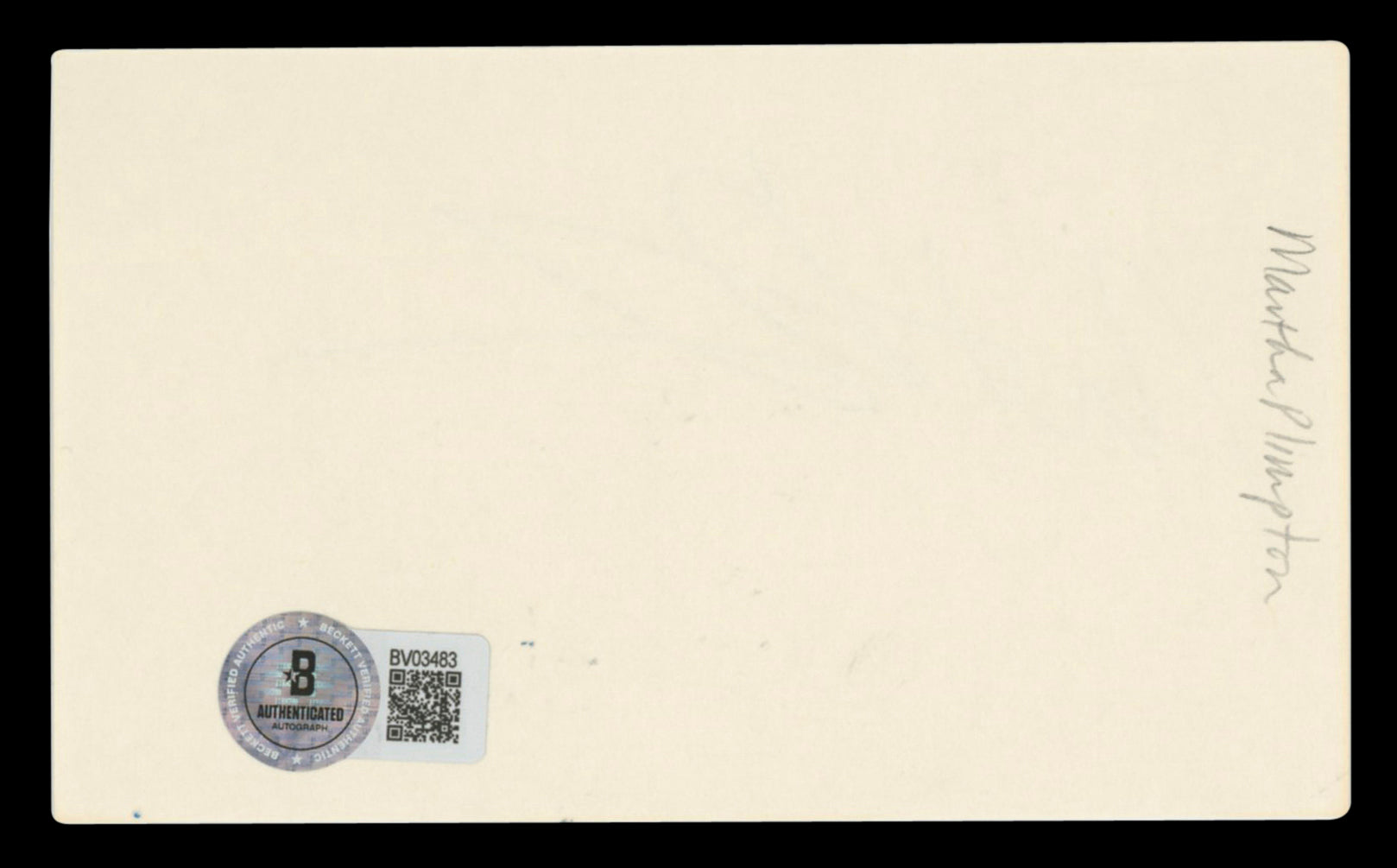 Martha Plimpton The Goonies Authentic Signed 3x5 Index Card BAS #BV03483