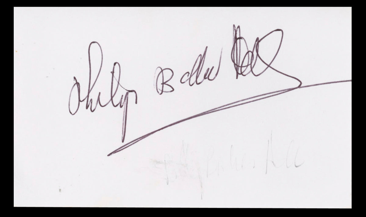 Phillip Baker Hall Hard Eight Authentic Signed 3x5 Index Card BAS #BT02454