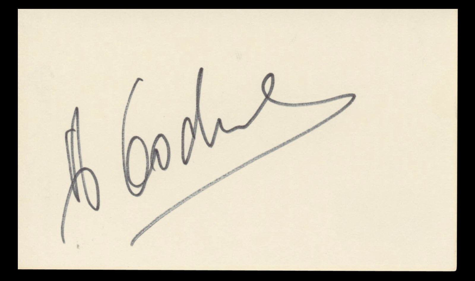 Alexander Godunov Die Hard Authentic Signed 3x5 Index Card BAS #BT01237