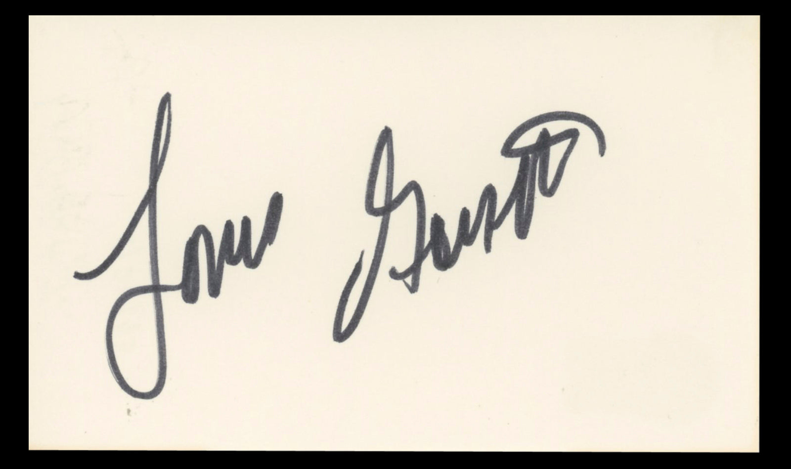 Louis Gossett Jr. An Officer and a Gentleman Authentic Signed 3x5 Index Card BAS #BT01203