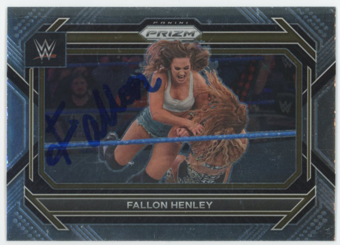 Fallon Henley WWE Authentic Signed 2023 Panini Prizm #22 Card BAS #BS86808