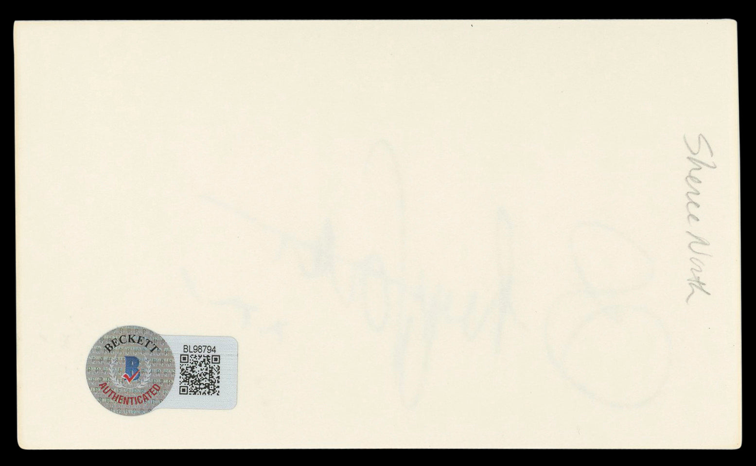 Sheree North Breakout Authentic Signed 3x5 Index Card Autographed BAS #BL98794