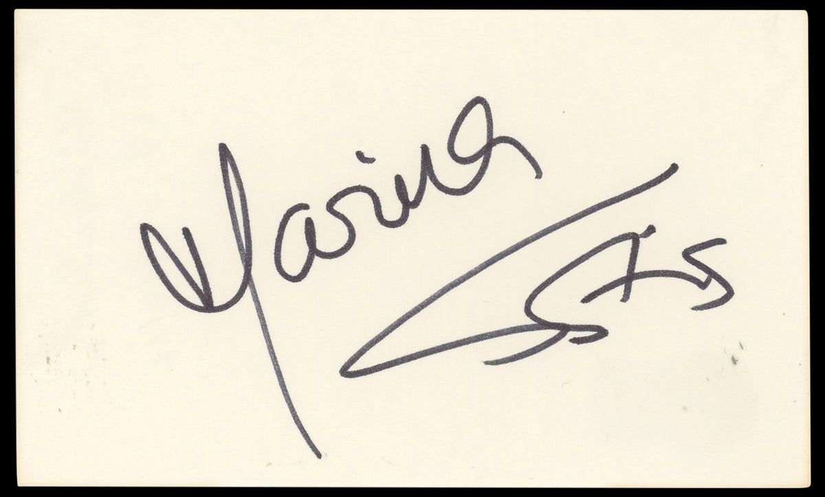 Marina Sirtis Star Trek: The Next Generation Signed 3x5 Index Card BAS #BN33277